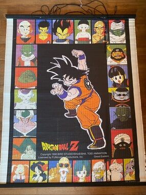 Dragon Ball Z Goku Wall Hanging Window Blinds - Black & Orange